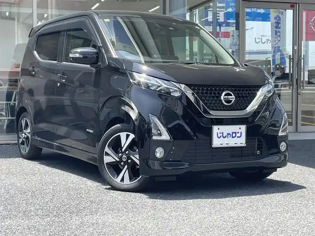 日産 デイズ HWS G ターボ プロパイロットED 岐阜県 2020(令2)年 7.3万km ブラック (株)IDOMが運営する【じしゃロン多治見店】の自社ローン専用車両になります。こちらは現金またはオートローンご利用時の価格です。自社ローンご希望の方は別途その旨お申付け下さい。/ディーラーオプションナビ/　（Bluetooth/DVD/フルセグ）/プロパイロット/アラウンドビューモニター/エマージェンシーブレーキ/車線逸脱警報/ハイビームアシスト/オートブレーキホールド/コーナーセンサー/オートライト/フォグランプ