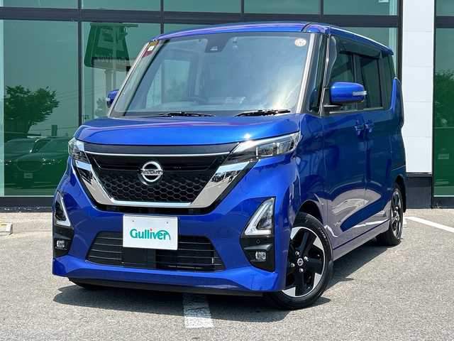 日産 ルークス HWS X プロパイロットED 和歌山県 2021(令3)年 0.7万km アトランティックブルー 純正9インチナビ/フルセグTV/アラウンドビューモニター/（AM/FM/CD/DVD/Bluetooth）/プロパイロット/両側パワースライドドア/クルーズコントロール/ETC/ドライブレコーダー/アイドリングストップ/オートライト/オートハイビーム/LEDヘッドライト/フォグランプ/プッシュスタート/スマートキー/ハンドルスイッチ/純正フロアマット/純正AW/エンジンンスターター