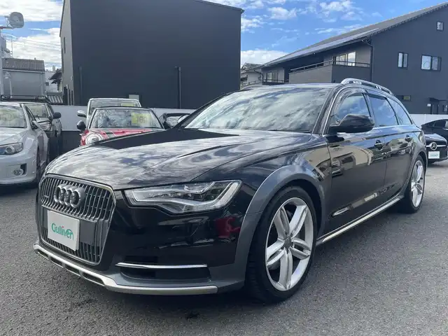 アウディ Ａ６ オールロードクワトロ 和歌山県 2014(平26)年 8.5万km 黒 純正メーカーナビ・フルセグＴＶ・ＣＤ・ＤＶＤ/　Bluetooth/バックカメラ　/クルーズコントロール　/電子パーキングブレーキ/ダウンヒルアシストコントロール/パワーバックドア/コーナーセンサー/前席パワーシート/前席シートヒーター/レザーシート/後席サンシェード/ビルトインETC/ルーフレール/パドルシフト/スペアキー/保証書/取扱説明書