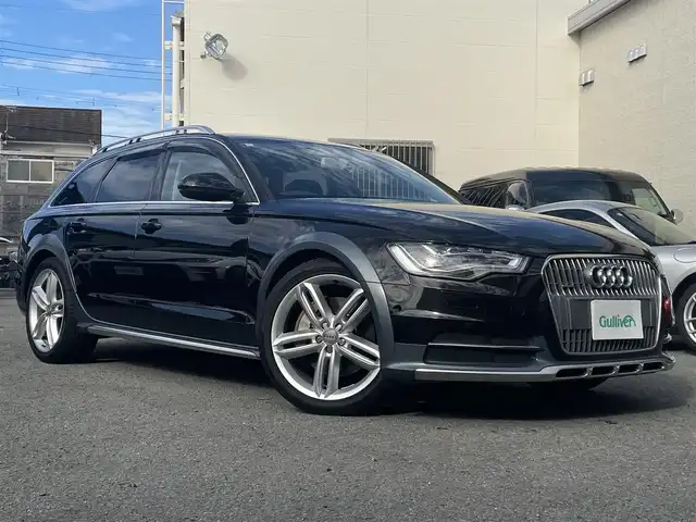 アウディ Ａ６ オールロードクワトロ 和歌山県 2014(平26)年 8.5万km 黒 純正メーカーナビ・フルセグＴＶ・ＣＤ・ＤＶＤ/　Bluetooth/バックカメラ　/クルーズコントロール　/電子パーキングブレーキ/ダウンヒルアシストコントロール/パワーバックドア/コーナーセンサー/前席パワーシート/前席シートヒーター/レザーシート/後席サンシェード/ビルトインETC/ルーフレール/パドルシフト/スペアキー/保証書/取扱説明書