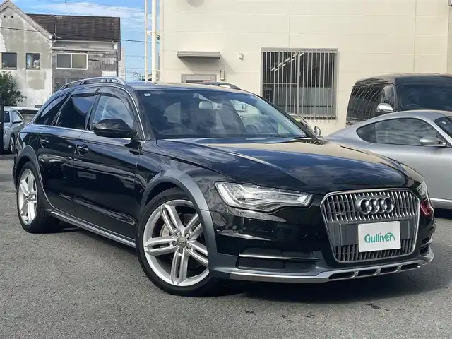 アウディ Ａ６ オールロードクワトロ 和歌山県 2014(平26)年 8.5万km 黒 純正メーカーナビ・フルセグＴＶ・ＣＤ・ＤＶＤ/　Bluetooth/バックカメラ　/クルーズコントロール　/電子パーキングブレーキ/ダウンヒルアシストコントロール/パワーバックドア/コーナーセンサー/前席パワーシート/前席シートヒーター/レザーシート/後席サンシェード/ビルトインETC/ルーフレール/パドルシフト/スペアキー/保証書/取扱説明書