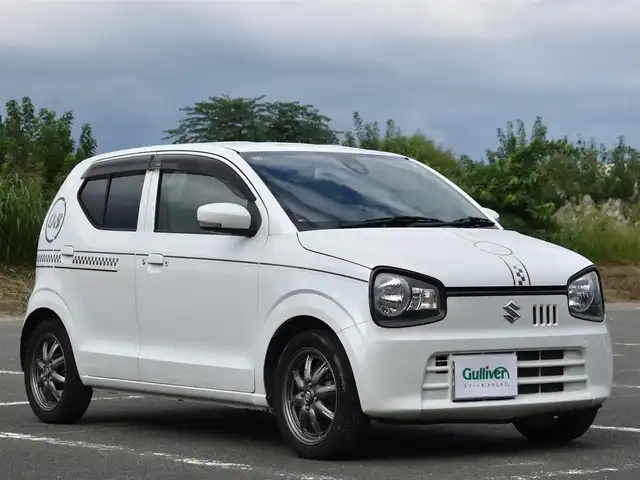 スズキ アルト X 福岡県 2014(平26)年 4.9万km パールホワイト/バックドアグレー2トーン ワンオーナー/社外メモリナビ【CN-R302Z】/フルセグTV・BT・CD・DVD・FM・AM/ETC/プッシュスタート/スマートキー×2/レーダーブレーキサポート/D席シートヒーター/ENKEI製純正15インチアルミホイール/アイドリングストップ/保証書・取説