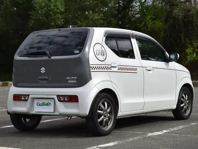 スズキ アルト X 福岡県 2014(平26)年 4.9万km パールホワイト/バックドアグレー2トーン ワンオーナー/社外メモリナビ【CN-R302Z】/フルセグTV・BT・CD・DVD・FM・AM/ETC/プッシュスタート/スマートキー×2/レーダーブレーキサポート/D席シートヒーター/ENKEI製純正15インチアルミホイール/アイドリングストップ/保証書・取説