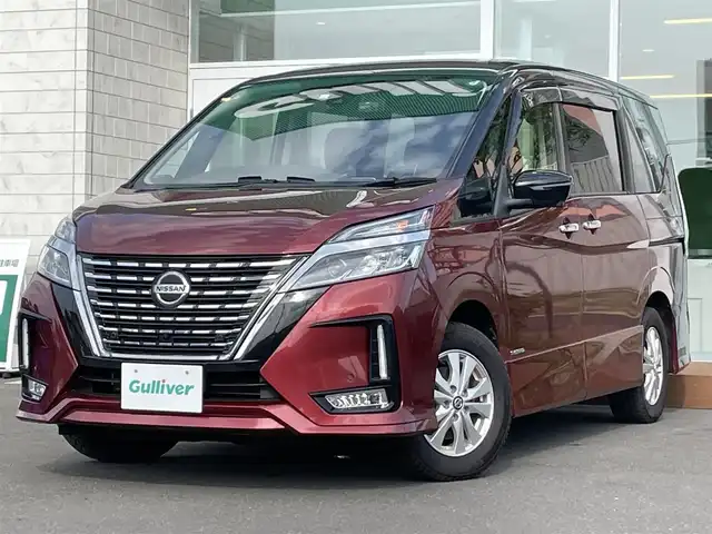 日産 セレナ ハイウェイスター V 道央・札幌 2022(令4)年 4.7万km マルーンレッド 2トーン /4WD//プロパイロット//純正ナビ/(CD/DVD/Bluetooth/SD/フルセグTV/ラジオ)//アラウンドビューモニター//レーダークルーズコントロール//両側パワースライド//インテリジェントルームミラー//スマートキー//ステアリングスイッチ//アイドリングストップ//プッシュスタートボタン//ドアバイザー//アイドリングストップ//ステアリングAVコントロール//社外前後ドライブレコーダー//オートエアコン//オートライト//フォグライト//黒レザーシートカバー//電動格納ミラー//LEONIS15インチAWサマータイヤ積込