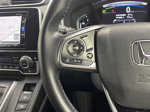 ホンダ ＣＲ－Ｖ ハイブリッド EX 栃木県 2019(平31)年 5.6万km ルーセブラックM 純正７インチナビ VRU-195CVi/（CD/DVD/FM・AM/iPod)/ホンダセンシング　/横滑り防止装置/ドライブレコーダー/ETC2.0/バックカメラ　/D席パワーシート　/前席シートヒーター　/革巻きステアリング/ステアリングリモコン/電動格納ミラー/ドアバイザー/ＬＥＤヘッドライト　/オートライト　/スマートキー
