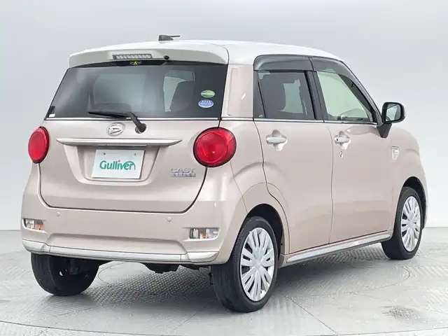 ダイハツ キャスト スタイル X SAⅢ 新潟県 2018(平30)年 3.7万km ライトローズマイカメタリック スマートアシストIII/社外オーディオ/　　CD/AM/FM/USB/HIDオートライト/オートマチックハイビーム/アイドリングストップ/電動格納ミラー/社外フロアマット/ドアバイザー/スペアキー/スマートキー