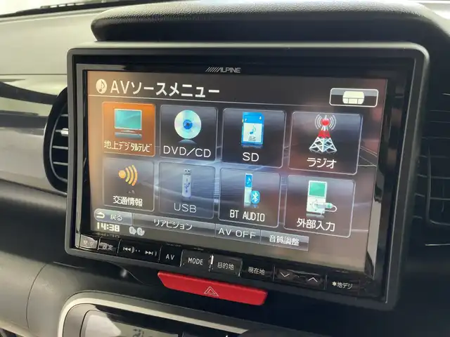 ホンダ Ｎ ＢＯＸ カスタム G ターボパッケージ 鹿児島県 2013(平25)年 9.2万km クリスタルブラックパール ワンオーナー/社外8インチナビ/(AM/FM/CD/DVD/Bluetooth)/フルセグテレビ/バックカメラ/両側パワースライドドア/革調シートカバー/パドルシフト /クルーズコントロール/ステアロングリモコン/オートライト/ETC/純正AW15インチ/電格ミラー
