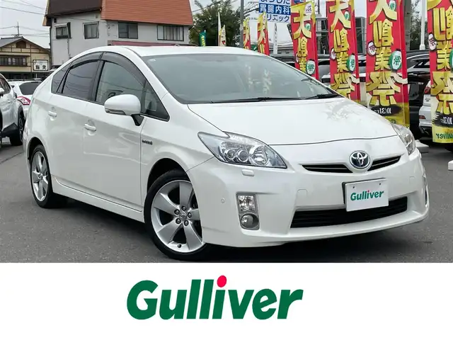 トヨタ プリウス S ツーリングセレクション 長野県 2009(平21)年 5.3万km 白 ワンオーナー/取扱説明書/純正8インチナビ/AM/FM/Bluetooth/バックカメラ/プッシュスタート/ETC/ドアバイザー/フルフラットシート/純正フロアマット/17インチAW/フォグランプ/LEDルームランプ/LEDヘッドライト/スタッドレスタイヤ積み込み