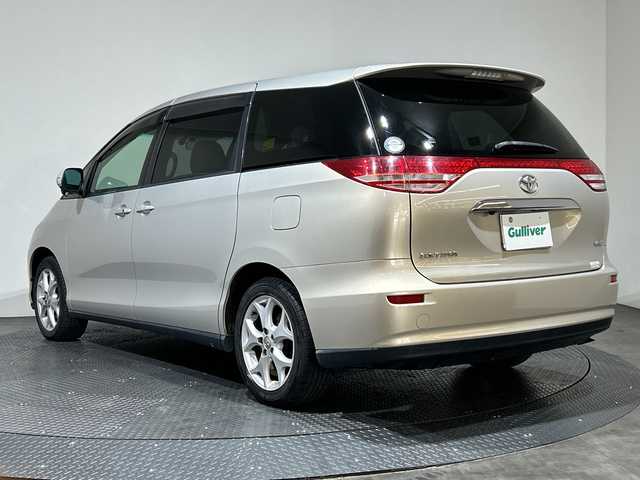 トヨタ エスティマ G 愛媛県 2008(平20)年 4.8万km シルキーゴールドマイカメタリック 純正ナビ／後席モニター／両側電動スライドドア／バックカメラ／クルーズコントロール／ワンセグＴＶ／スマートキー／パワーシート／純正フロアマット／取扱説明書／オートライト／電動格納ミラー／禁煙