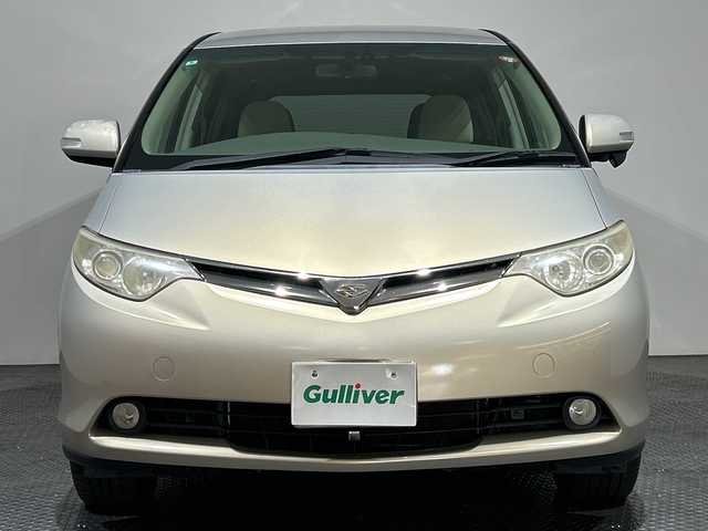 トヨタ エスティマ G 愛媛県 2008(平20)年 4.8万km シルキーゴールドマイカメタリック 純正ナビ／後席モニター／両側電動スライドドア／バックカメラ／クルーズコントロール／ワンセグＴＶ／スマートキー／パワーシート／純正フロアマット／取扱説明書／オートライト／電動格納ミラー／禁煙