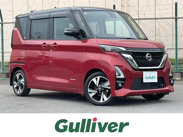 日産 ルークス HWS Gターボ プロパイロットED 東京都 2021(令3)年 1.4万km スパークリングレッド/ブラック ナビ/アラウンドビューモニター/エマージェンシーブレーキ/車線逸脱警報/ソナー/プロパイロット/ＥＴＣ/ドライブレコーダー/アイドリングストップ/横滑り防止措置/ステアリングスイッチ/両側電動ドア