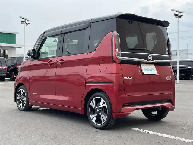 日産 ルークス HWS Gターボ プロパイロットED 東京都 2021(令3)年 1.4万km スパークリングレッド/ブラック ナビ/アラウンドビューモニター/エマージェンシーブレーキ/車線逸脱警報/ソナー/プロパイロット/ＥＴＣ/ドライブレコーダー/アイドリングストップ/横滑り防止措置/ステアリングスイッチ/両側電動ドア
