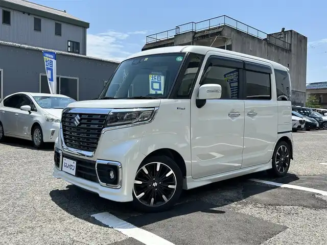 スズキ スペーシア カスタム HYBRID XS 京都府 2018(平30)年 11万km ピュアホワイトP (株)IDOMが運営する【じしゃロン伏見店】の自社ローン専用車両になりますこちらは現金またはオートローンご利用時の価格です。自社ローンご希望の方は別途その旨お申付け下さい