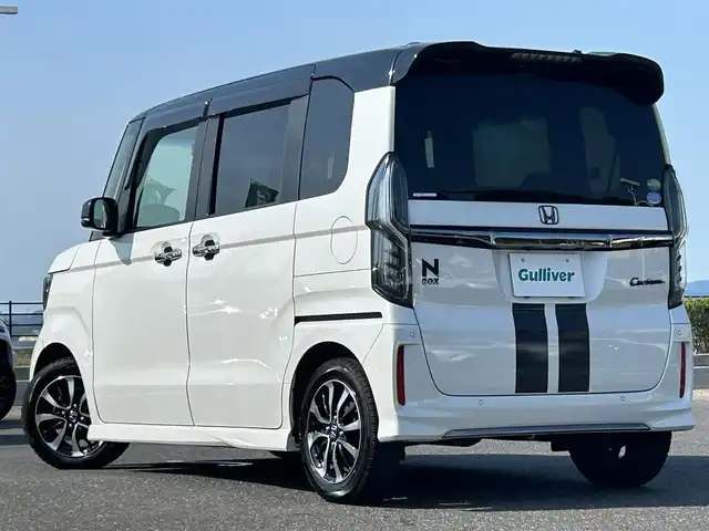 ホンダ Ｎ ＢＯＸ カスタム L 島根県 2021(令3)年 3万km プラチナホワイトパール 純正ナビ/フルセグ/両側電動スライドドア/ホンダセンシング/・衝突軽減ブレーキ（CMBS）/・車線維持支援システム（LKAS）/・アダプティブクルーズコントロール（ACC）/・後方誤発進抑制機能/・誤発進抑制機能/バックカメラ/コーナーセンサー/純正ＡＷ/ビルトインＥＴＣ/ＬＥＤライト/電格ミラー