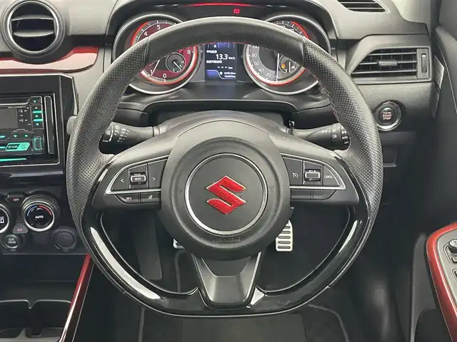スズキ スイフト スポーツ 愛知県 2019(令1)年 6.4万km スーパーブラックパール 社外オーディオ　ＭＴ車　シートヒーター　禁煙車　ドラレコ　ＬＥＤヘッドライト　フォグランプ　クルーズコントロール　ＵＳＢポート　プッシュスタート　スマートキー　純正フロアマット　純正アルミホイール