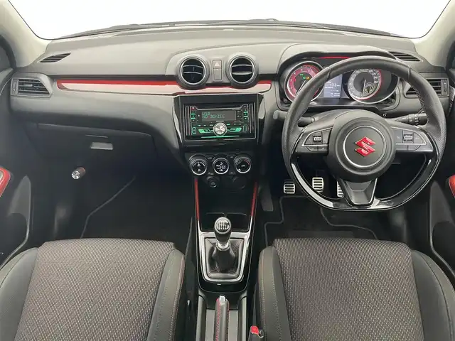 スズキ スイフト スポーツ 愛知県 2019(令1)年 6.4万km スーパーブラックパール 社外オーディオ　ＭＴ車　シートヒーター　禁煙車　ドラレコ　ＬＥＤヘッドライト　フォグランプ　クルーズコントロール　ＵＳＢポート　プッシュスタート　スマートキー　純正フロアマット　純正アルミホイール