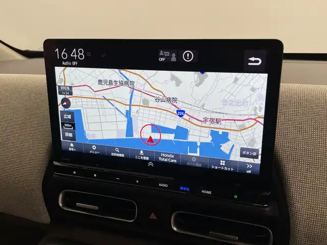 ホンダ フリード ハイブリット e:HEV AIR EX 鹿児島県 2024(令6)年 0.2万km 青 登録済未使用車/ホンダセンシング/・衝突軽減ブレーキ（CMBS）/・先行車発進お知らせ機能/・歩行者事故低減ステアリング/・路外逸脱抑制機能/・標識認識機能/・渋滞追従機能付アダプティブクルーズコントロール/・車線維持支援システム（LKAS）/・トラフィックジャムアシスト（渋滞運転支援機能）/・ブラインドスポットインフォメーション/・誤発進抑制機能/・後方誤発進抑制機能/・近距離衝突軽減ブレーキ/・急アクセル抑制機能/・パーキングセンサーシステム/・オートハイビーム/純正9インチメモリナビ/（フルセグ/Bluetooth/USB)/バックカメラ/両側パワースライドドア/スマートキー/プッシュスタート/リアクーラー/前席シートヒーター/ステアリングリモコン/電子パーキング/オートホールド/本革巻ステアリングホイール/360°スーパーUV・IRカット パッケージ/ロールサンシェード（スライドドア両側）/USBチャージャー
