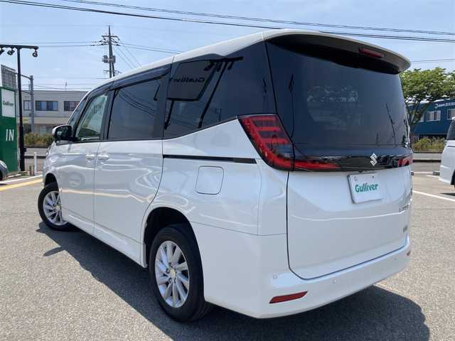 スズキ ランディ ハイブリッドG 鳥取県 2022(令4)年 3.1万km ホワイトパールクリスタルシャイン ４WD・ハイブリット/ワンオーナー/純正ナビ/フルセグ/DVD/CD/BT/USB/バックカメラ・ETC/プリクラッシュセーフティ/レーンキープアシスト/レーダークルーズコントロール/両側パワースライドドア/前席シートヒーター/LEDヘットライト/純正16インチアルミホイール/プッシュエンジンスタート/社外アルミスタットレスセット積込/（タイヤ溝６部山）