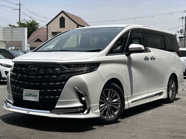 トヨタ アルファード Z 京都府 2023(令5)年 0.7万km プラチナホワイトパールマイカ 純正ディスプレイオーディオ/　ナビキッド付き/フルセグTV/HDMI/Bluetooth/全方位モニター/デジタルインナーミラー/左右独立ムーンルーフ/パーキングアシスト/電動リアゲート/両側電動スライドドア/ETC2.0/ワイヤレス充電/ステアリングヒーター/BSM/LEDオートライト/スペアタイヤ/シートヒーター /ベンチレーション/ワンオーナー