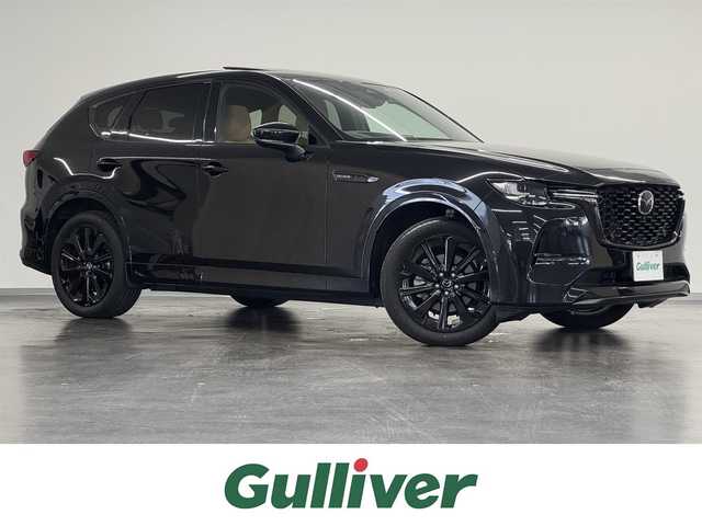 マツダ ＣＸ－６０ XD HV プレミアムスポーツ 三重県 2023(令5)年 2.6万km ジェットブラックマイカ 3.3L ディーゼルターボ・マイルドハイブリッド/フルタイム4WD/MTモード付フロア8AT/純正12.3型ナビ/（AM/FM/USB/HDMI/CarPlay/AndroidAuto/Bluetooth/フルセグTV）/360°ビュー・モニター/ドライブレコーダー前後/ETC/BOSEサウンドシステム/i-ACTIVSENSE/・スマートブレーキサポート［SBS］/・レーダークルーズコントロール［MRCC］/・クルージング&トラフィックサポート［CTS］/・ドライバー異常時対応システム［DEA］/・ドライバーモニタリング/・レーンキープアシストシステム［LAS］/・ブラインドスポットモニタリング［BSM］/・後側方接近車両検知［RCTA］/・パーキングセンサー（前後）/・ヒルディセントコントロール/など/装備/・パノラマサンルーフ/・ナッパレザーシート（茶本革）/・シートヒーター（D/N/2nd左右）/・シートベンチレーション（D/N）/・パワーシート（D/N）/・ステアリングヒーター/・ハンズフリーパワーリフトゲート/・HUD/・LEDヘッドライト/・左右独立オートエアコン/・電動テレスコピックステアリング/・電子パーキングブレーキ/・ワイヤレス充電器/・アドバンストキーx2/ほか多数