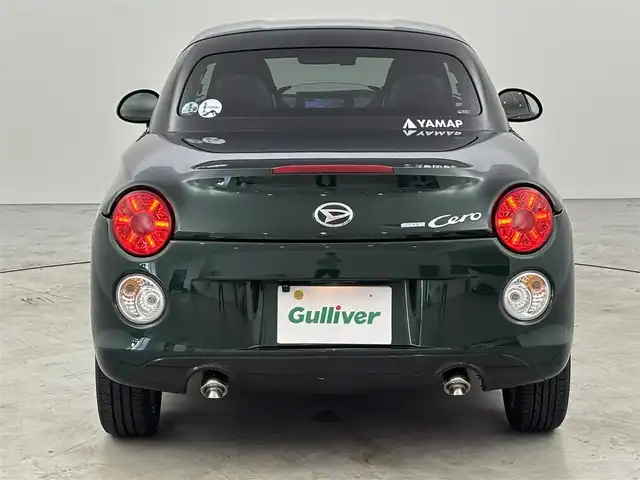 ダイハツ コペン セロ 福岡県 2022(令4)年 1.6万km ブリティッシュグリーンマイカ 社外ナビ（ＢＴ，フルセグＴＶ）　/バックカメラ　/ＥＴＣ　/前方ドライブレコーダー　/横滑り防止装置　/アイドリングストップ　/ＭＴモード付き　/シートヒーター　/シートカバー　/社外１６インチＡＷ　/ＬＥＤヘッドライト