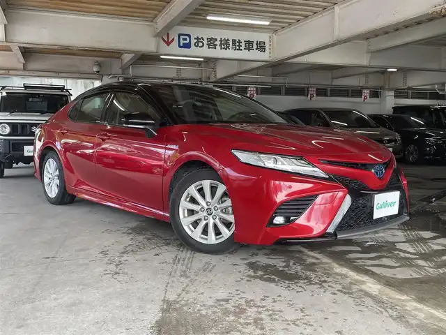 トヨタ カムリ WS 愛知県 2018(平30)年 14.5万km アティチュードブラックマイカ/ダークブルーマイカメタリック 2トーン ワンオーナー /プリクラッシュ/純正SDナビ/AM/FM/CD/DVD/TV/SD/BT/コーナーセンサー /パーキングアシスト/ビルトインETC/レーンキープ/ハーフレザー/パワーシート/パドルシフト/ステアリングスイッチ/バックカメラ/オートハイビーム/スマートキー /スペアキー/純正アルミ