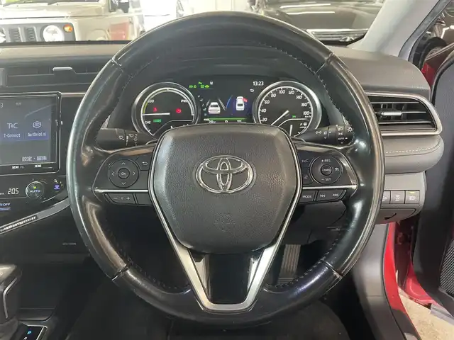トヨタ カムリ WS 愛知県 2018(平30)年 14.5万km アティチュードブラックマイカ/ダークブルーマイカメタリック 2トーン ワンオーナー /プリクラッシュ/純正SDナビ/AM/FM/CD/DVD/TV/SD/BT/コーナーセンサー /パーキングアシスト/ビルトインETC/レーンキープ/ハーフレザー/パワーシート/パドルシフト/ステアリングスイッチ/バックカメラ/オートハイビーム/スマートキー /スペアキー/純正アルミ