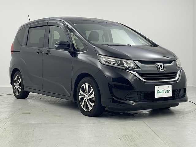 ホンダ フリード G 茨城県 2019(平31)年 7.3万km プレミアムスパークルブラックパール 純正9インチナビ/純正フリップダウンモニター/両側パワースライドドア/バックカメラ/ステアリングスイッチ/革巻きハンドル/ビルトインETC/ドライブレコーダー/ハーフレザーシート/純正フロアマット/純正アルミホイール/LEDヘッドライト/オートライト/スマートキー