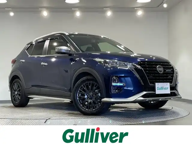日産 キックス オーテック 愛知県 2021(令3)年 1.3万km ブルーブラック 純正9インチナビ/（Bluetooth/AM/FM/ワンセグTV）/衝突軽減ブレーキ/レーダークルーズコントロール/シートヒーター/LEDヘッドライト/ETC/ドライブレコーダー/デジタルインナーミラー/ステアリングヒーター/コーナーセンサー/プッシュスタートボタン/スマートキー