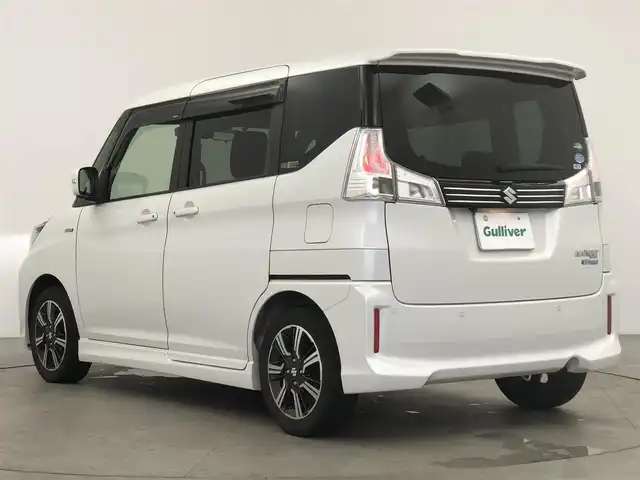 スズキ ソリオ バンディット HV MV 愛知県 2019(令1)年 3.5万km ピュアホワイトP ワンオーナー/純正7インチナビ/Bluetooth/アラウンドビューモニター/フルセグTV/スズキセーフティサポート/横滑り防止装置/衝突被害軽減システム/クルーズコントロール/レーンキープアシスト/コーナーセンサー/オートライト/LEDヘッドライト/片側パワースライドドア/ドライブレコーダー/ETC/スタッドレスタイヤ付/純正AW/純正フロアマット/電格ミラー/シートヒーター/プッシュスタート/スマートキー/スペアキー