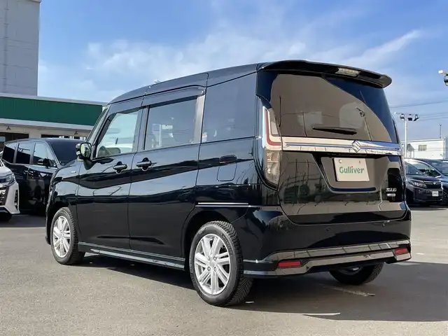 スズキ ソリオ HV MZ 東京都 2025(令7)年 0.2万km スーパーブラックパール 9インチ純正ナビ/フルセグTV/Bluetooth/全方位モニター/両側電動スライドドア/運転席/助手席シートヒーター/ヘッドアップディスプレイ/ナビ連動前後ドライブレコーダー/スズキセーフティサポート/・衝突被害軽減ブレーキ/・車線逸脱抑制・ふらつき防止/・先行車発進お知らせ機能/・アダプティブクルーズコントロール/・ブラインドスポットモニター/ETC2.0/LEDライト/純正フロアマット/純正サイドバイザー/リアサーキュレーター/スマートキー