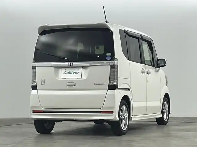 ホンダ Ｎ ＢＯＸ カスタム G Lパッケージ 福島県 2017(平29)年 9万km プレミアムホワイトパールⅡ 社外ケンウッドナビ/・ワンセグTV/・CD.SDUSB.AUX/バックカメラ/片側パワースライドドア/ビルトインETC/ステアリングスイッチ/サマータイヤ積込み（純正AW付）/プッシュスタート/スマートキー/社外AW/HIDヘッドライト/HIDフォグライト/オートライト/純正フロアマット