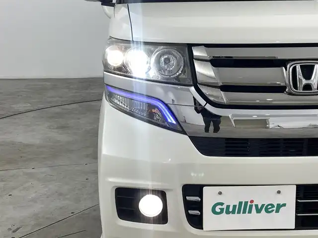 ホンダ Ｎ ＢＯＸ カスタム G Lパッケージ 福島県 2017(平29)年 9万km プレミアムホワイトパールⅡ 社外ケンウッドナビ/・ワンセグTV/・CD.SDUSB.AUX/バックカメラ/片側パワースライドドア/ビルトインETC/ステアリングスイッチ/サマータイヤ積込み（純正AW付）/プッシュスタート/スマートキー/社外AW/HIDヘッドライト/HIDフォグライト/オートライト/純正フロアマット