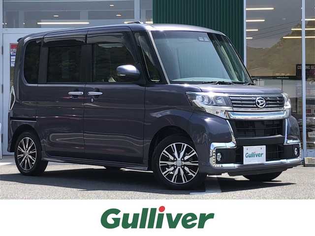 ダイハツ タント カスタム X トップED SA Ⅲ 愛媛県 2018(平30)年 6.6万km メテオライトグレーイリュージョナルP 社外ナビ(AVIC-RW302)/・CD/DVD/ワンセグTV/SD/全方位モニター/・バックカメラ/両側パワースライドドア/スマートアシスト3/・衝突警報/・衝突軽減ブレーキ/・車線逸脱警報/・誤発進抑制(前後)/・先行車発進お知らせ/・オートハイビーム /前方ドライブレコーダー/ETC/リアコーナーセンサー/LEDオートライト/2列目サンシェード/純正アルミホイール/純正フロアマット/ドアバイザー/スマートキー/・スペアキー/取扱説明書/保証書