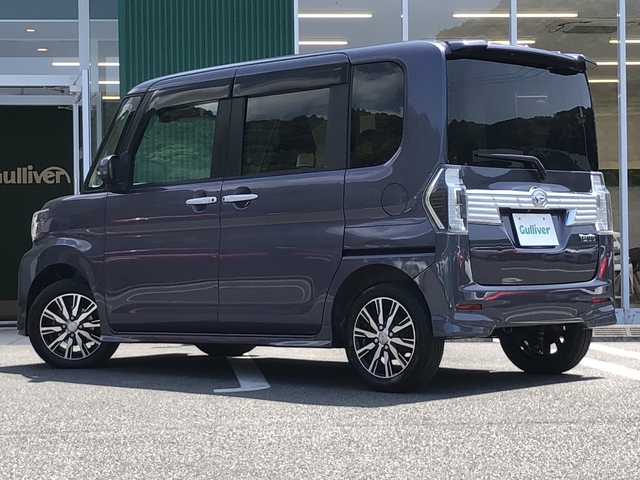 ダイハツ タント カスタム X トップED SA Ⅲ 愛媛県 2018(平30)年 6.6万km メテオライトグレーイリュージョナルP 社外ナビ(AVIC-RW302)/・CD/DVD/ワンセグTV/SD/全方位モニター/・バックカメラ/両側パワースライドドア/スマートアシスト3/・衝突警報/・衝突軽減ブレーキ/・車線逸脱警報/・誤発進抑制(前後)/・先行車発進お知らせ/・オートハイビーム /前方ドライブレコーダー/ETC/リアコーナーセンサー/LEDオートライト/2列目サンシェード/純正アルミホイール/純正フロアマット/ドアバイザー/スマートキー/・スペアキー/取扱説明書/保証書