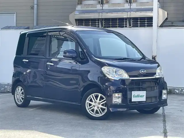 スバル ルクラ カスタム R 青森県 2010(平22)年 3.4万km アーバンナイトブルークリスタルメタリック 4WD/社外メモリナビ/・フルセグTV/・AM/FM/CD/DVD/BT/フォグランプ/純正14AW/純正フロアマット/ETC/室内イルミネーション仕様/冬タイヤ積み込み有/保証書