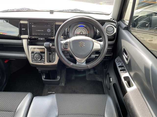 スズキ ハスラー Jスタイル Ⅱ 大分県 2017(平29)年 5.6万km ブルーイッシュブラックパール ワンオーナー/メーカーオプションナビ 【フルセグ/DVD/BTオーディオ】/全方位カメラ/ハーフレザー調シート/純正15インチアルミホイール/衝突被害軽減システム/レーンアシスト/ビルトインETC /HIDヘッドライト/LEDフォグランプ/オートライト/ステアリングリモコン/エンジンプッシュスタート/レザーステアリング/チルトステアリング/前席シートヒーター/運転席シートリフター/ウインカーミラー/アイドリングストップ/横滑り防止装置/リアプライバシーガラス/フロアマット/電動格納ミラー/Wエアバッグ/ABS/スマートキー×2/保証書/車両取説/ナビ取説