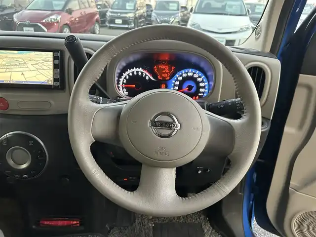 日産 キューブ 15X Vセレクション 静岡県 2009(平21)年 14.6万km パシフィックブルー 日産純正HDDナビ/FM/AM/ワンセグ/iPod/前後コーナーセンサー/フォグランプ/ドアバイザー/スマートキー/プッシュスタート/ETC