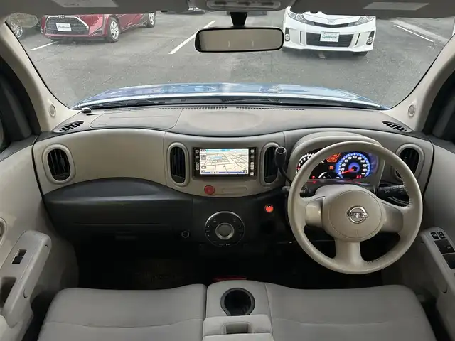 日産 キューブ 15X Vセレクション 静岡県 2009(平21)年 14.6万km パシフィックブルー 日産純正HDDナビ/FM/AM/ワンセグ/iPod/前後コーナーセンサー/フォグランプ/ドアバイザー/スマートキー/プッシュスタート/ETC