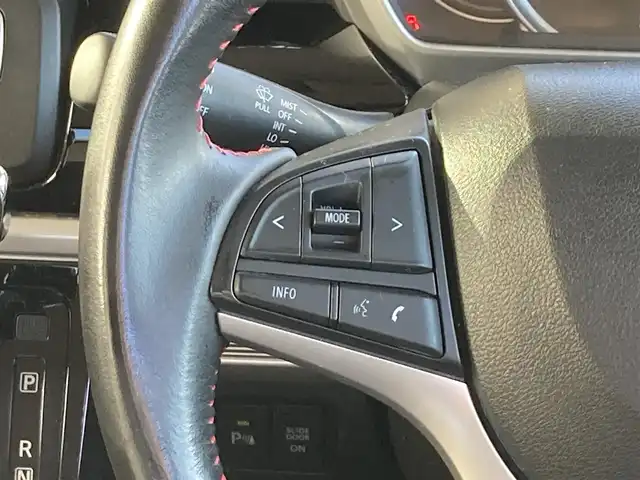 スズキ スペーシア カスタム HYBRID XS 静岡県 2020(令2)年 9.6万km ブルーイッシュブラックパール3 (株)IDOMが運営する【じしゃロン焼津店】の自社ローン専用車両になります。こちらは現金またはオートローンご利用時の価格です。自社ローンご希望の方は別途その旨お申付け下さい　/社外ＳＤナビ/（ワンセグＴＶ/Ｂｌｕｅｔｏｏｔｈ接続/ＣＤ/ＤＶＤ）/両側パワースライドドア/衝突軽減ブレーキ/レーンキープアシスト/運転席シートヒーター/ＬＥＤヘッドライト/オートライト/プッシュスタート＆スマートキー