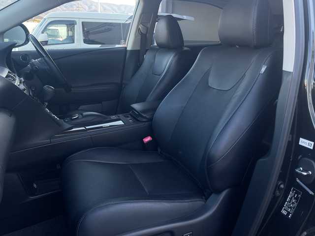 レクサス ＲＸ 450h バージョンL エアサス 長野県 2013(平25)年 9.1万km スターライトブラックガラスフレーク ・純正HDDメーカオプションナビナビゲーション/CD DVD フルセグTV Bluetooth/・バックカメラ/・ビルトインETC/・レーダークルーズコントロール/・黒革シート/・シートヒーター(D/N)/・エアーシート(D/N)/・パワーシート(D/N)/・パワーバックドア/・純正19インチアルミホイール/・コーナーセンサー/・LEDヘッドライト/・オートライト/・フォグライト/・ウィンカーミラー/・電動格納ミラー/・フロアマット/・スマートキー/・エンジンプッシュスタート/・エアサス/・AW付き冬タイヤ積込有り