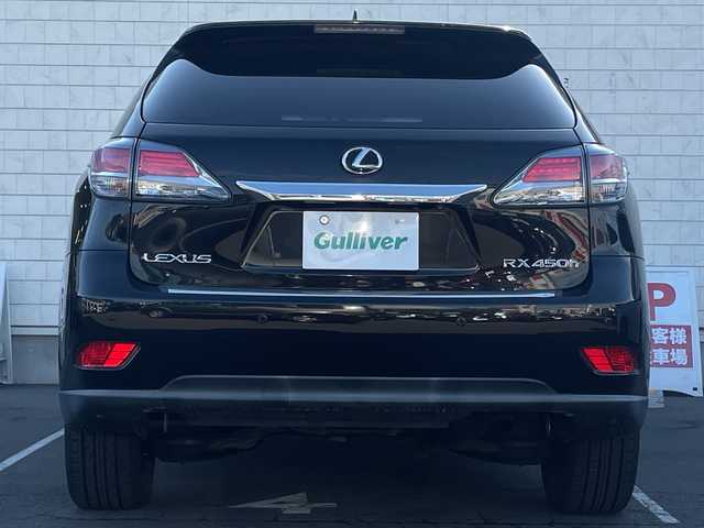 レクサス ＲＸ 450h バージョンL エアサス 長野県 2013(平25)年 9.1万km スターライトブラックガラスフレーク ・純正HDDメーカオプションナビナビゲーション/CD DVD フルセグTV Bluetooth/・バックカメラ/・ビルトインETC/・レーダークルーズコントロール/・黒革シート/・シートヒーター(D/N)/・エアーシート(D/N)/・パワーシート(D/N)/・パワーバックドア/・純正19インチアルミホイール/・コーナーセンサー/・LEDヘッドライト/・オートライト/・フォグライト/・ウィンカーミラー/・電動格納ミラー/・フロアマット/・スマートキー/・エンジンプッシュスタート/・エアサス/・AW付き冬タイヤ積込有り