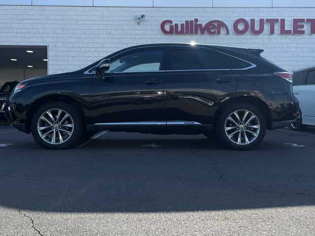 レクサス ＲＸ 450h バージョンL エアサス 長野県 2013(平25)年 9.1万km スターライトブラックガラスフレーク ・純正HDDメーカオプションナビナビゲーション/CD DVD フルセグTV Bluetooth/・バックカメラ/・ビルトインETC/・レーダークルーズコントロール/・黒革シート/・シートヒーター(D/N)/・エアーシート(D/N)/・パワーシート(D/N)/・パワーバックドア/・純正19インチアルミホイール/・コーナーセンサー/・LEDヘッドライト/・オートライト/・フォグライト/・ウィンカーミラー/・電動格納ミラー/・フロアマット/・スマートキー/・エンジンプッシュスタート/・エアサス/・AW付き冬タイヤ積込有り