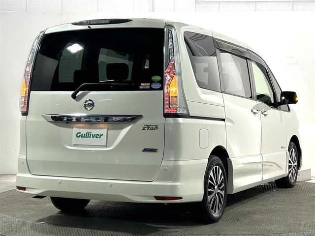 日産 セレナ HWS S HV Vセレ +Sefty 大阪府 2016(平28)年 5.1万km ブリリアントホワイトパール 純正ナビ(フルセグ/DVD再生/Bluetooth) 360カメラ 後席モニター ETC 両側パワースライドドア 衝突軽減 クルコン レーンアシスト リアオートエアコン オートライト ワンオーナー