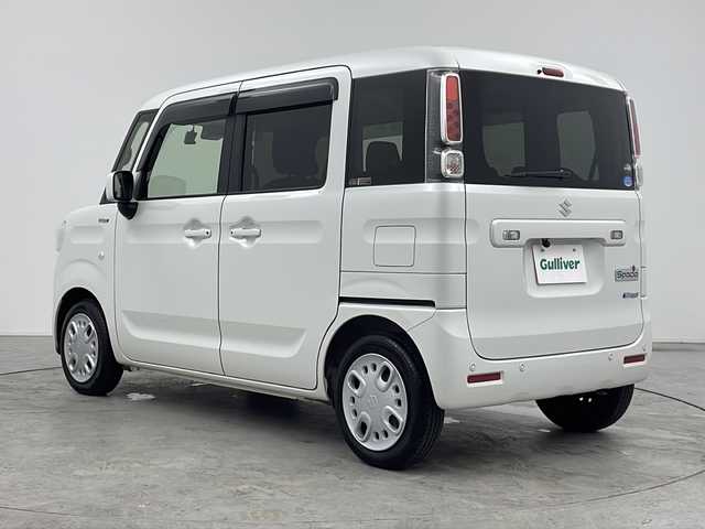 スズキ スペーシア HYBRID X 三重県 2019(平31)年 4.3万km ピュアホワイトP 禁煙車/社外SDナビ（AVIC-RZ802）/AM/FM/CD/DVD/BT/SD/フルセグTV/バックカメラ/衝突軽減ブレーキ/両側パワースライドドア/コーナーセンサー /レーンキープアシスト /シートヒーター /ETC/オートライト/オートハイビーム/プッシュスタート/スマートキー/純正ドアバイザー/アームレスト/サーキュレーター