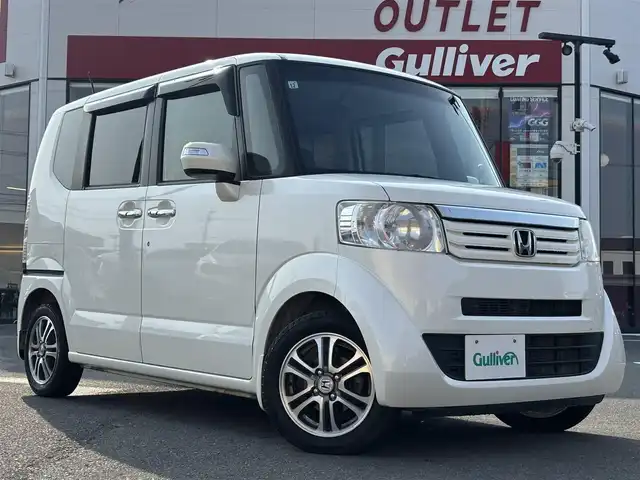 ホンダ Ｎ ＢＯＸ G ターボパッケージ 宮城県 2013(平25)年 5.3万km プレミアムホワイトパール 登録時走行距離５２３６０ｋｍ/両側パワースライドドア/クルーズコントロール/オートライト/横滑り防止機能/ECON/ベンチシート/ステアリングスイッチ/エンジンスタートボタン/スマートキー/スペアキー/CD/AM/FM/ウインカーミラー/ドアバイザー