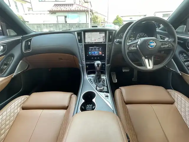日産 スカイライン 400R 茨城県 2022(令4)年 3.4万km パープル 純正ナビ/・フルセグTV/・Bluetooth接続/全方位カメラ/BOSEサウンド/サンルーフ/エアロ/レーダークルーズコントロール/D＋N席パワーシート/D＋N席シートヒーター/本革シート/前後ドラレコ/社外アルミホイール/ETC２．０/LEDオートライト/USB入力端子