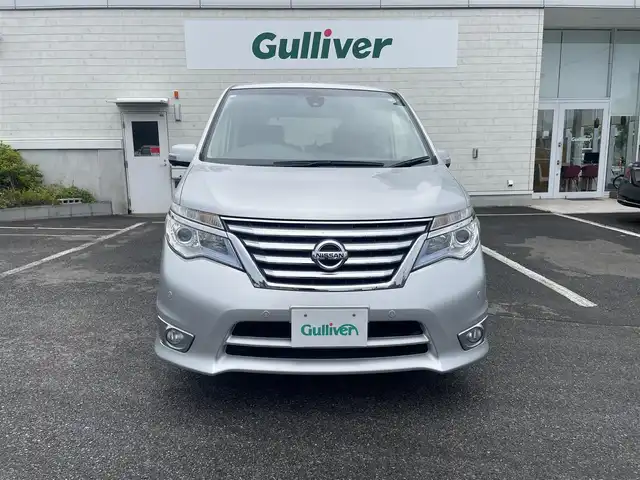 日産 セレナ ハイウェイS S HV Aセーフ 神奈川県 2014(平26)年 6.8万km ブリリアントシルバー 純正8型ナビ（MM514D-L）/・Bluetooth・DVD/・フルセグTV/・アラウンドビューモニター/純正11型フリップダウンモニター/両側電動スライドドア/運転支援システム/・エマージェンシーブレーキ/・踏み間違い防止アシスト/・車線逸脱警報/LEDライト/ビルトインETC/クルーズコントロール/スマートキーX2/新車時手帳、取説