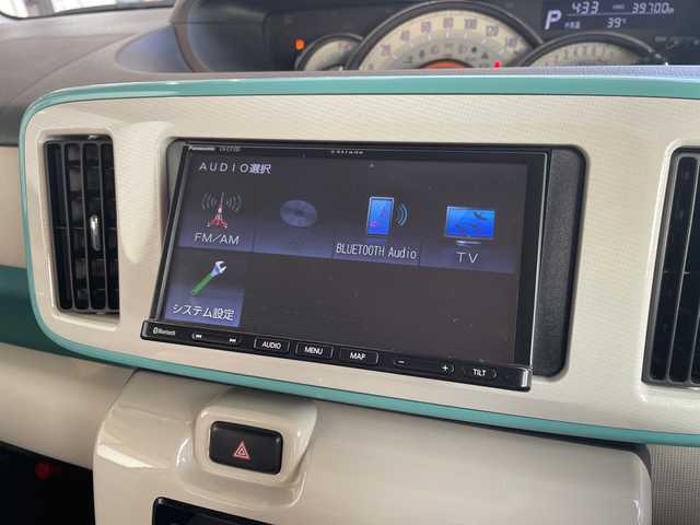ダイハツ ムーヴ キャンバス G メイクアップ リミテッド　SAⅢ 愛知県 2018(平30)年 4万km パールホワイトⅢ/ファインミントメタリック 2トーン 純正ナビ/全方位カメラ/両側パワースライドドア/ワンセグ/ＣＤ/Bluetooth/バックカメラ/コーナーセンサー/LEDヘッドライト/オートマチックハイビーム/ETC/ステアリングスイッチ/スマートキー/プッシュスタート