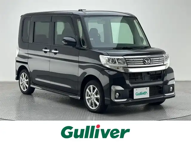 ダイハツ タント カスタム X 兵庫県 2018(平30)年 4万km ブラックマイカメタリック 登録時走行距離：39645km/バックカメラ　/ナビ　/Ｂｌｕｅｔｏｏｔｈ接続　/片側パワースライド　/純正フロアマット　/運転席シートヒーター　/ＬＥＤヘッドライト　/オートライト　/スペアキー有　/衝突軽減　/ｗサイドエアバック　/ＡＡＣ